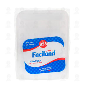 Charolas Desechables Faciland No. 855, 20 pzas.